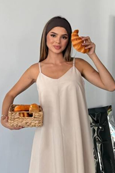 Feela Moda Γυναικείο Modal Woven Ρυθμιζόμενο Φόρεμα με λαιμόκοψη 2017