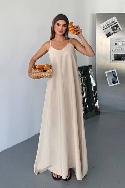 Feela Moda Γυναικείο Modal Woven Ρυθμιζόμενο Φόρεμα με λαιμόκοψη 2017
