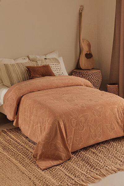 DNZGÜLCAN Kelebek Pique Double 200X220Cm Summer Towel Pique 100% Cotton Soft Bedspread
