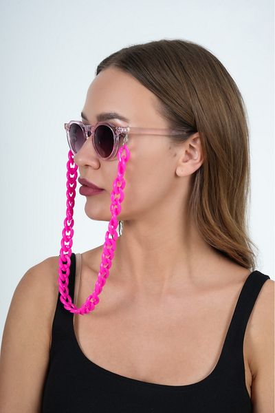 JULIANO Fuchsia Acrylic - Thick Design Glasses Chain
