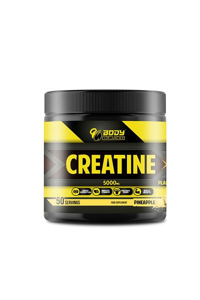 Body Builder Creatine Monohydrate, 50 Servings, Pineapple, 5g Creatine Monohydrate High Purity