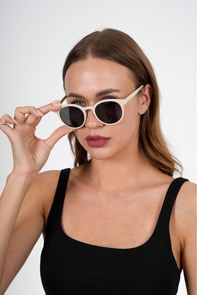 Olivier Philippe Cream Round Olivier Philippe Sunglasses
