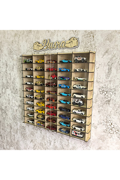 GOOD SIGN Pleksi Kapaklı Beyaz 1/64 Ölçek 50Araçlık Oyuncak Araba Rafı