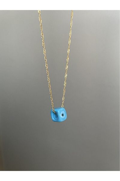 JULIANO Blue Necklace with Evil Eye Beads