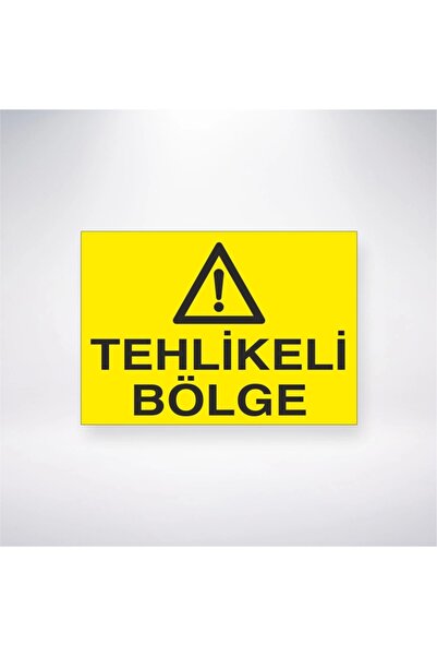 Reysa Tasarım Dangerous Area 21X35 Adhesive Sticker on the Back