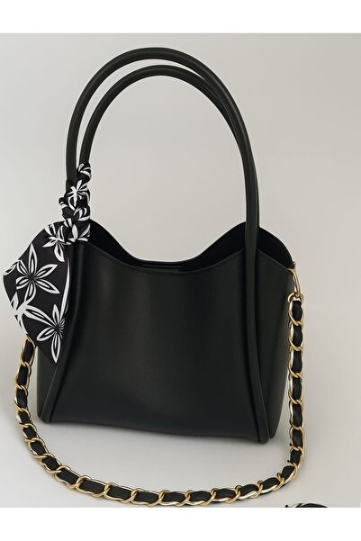 ROYAL LADYS Geantă de umăr pentru femei - curea cu lanț, geantă interioară + ...