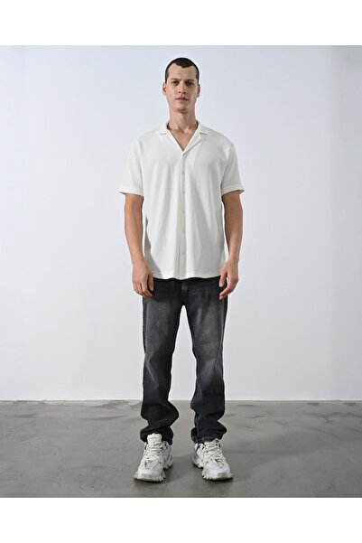 İLKCET MODA Ανδρικό πουκάμισο - Oversize Άνετο Ύφασμα