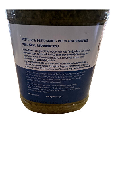 Chefline Pesto Fesleğenli Makarna Sosu 1kg