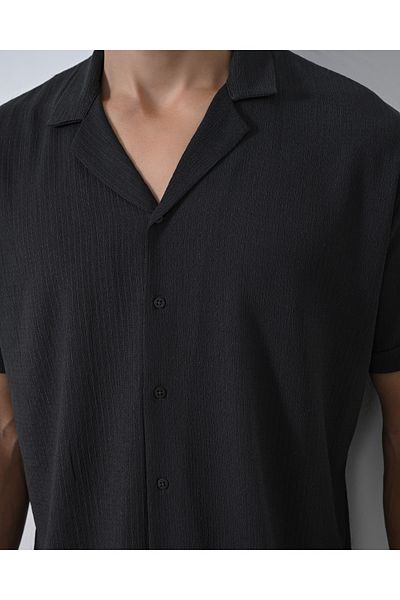 İLKCET MODA Oversize Smoked Comfortable Fabric Men's Shirt