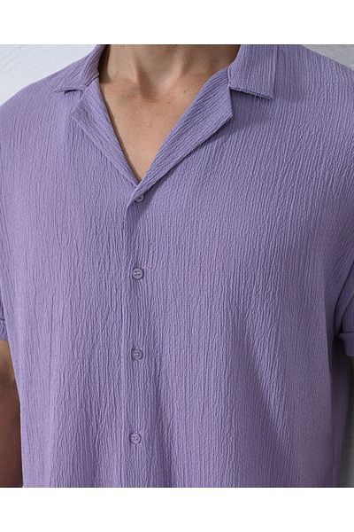 İLKCET MODA Ανδρικό πουκάμισο - Oversize Άνετο Ύφασμα