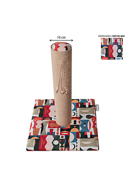 nijiartdesign 50 cm Colorful Patterned Premium Cat Scratching Board Soft Coated Floor Friendly Base with Sponge