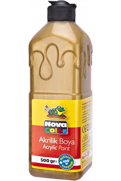 Nova Color Altın Akrilik Boya 500 gr 1 Adet Su Bazlı Akrilik Boyası Hobi Sana...