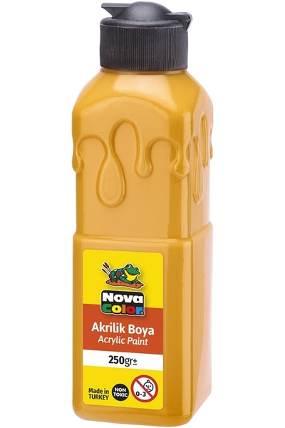 Nova Color Güneş Sarısı Akrilik Boya 250 gr 1 Adet Su Bazlı Akrilik Boyası Ho...