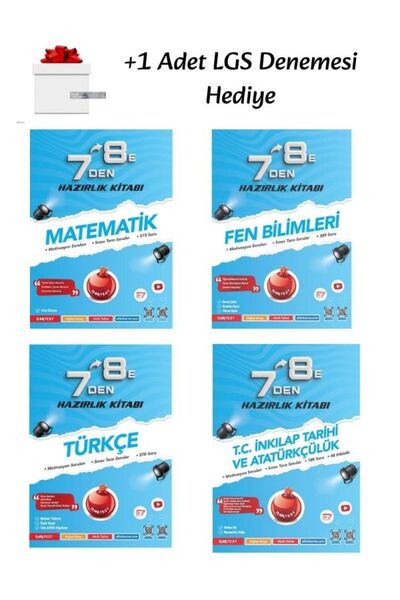 Nartest Yayınları Nartest 7 den 8 e Matematik, Fen, Türkçe, İnkılap Tarihi Ki...