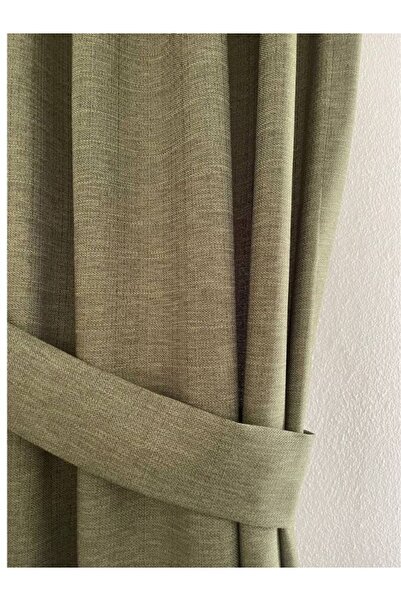 MebelPort Curtain Linen Foundation Rustic and Suitable for Cornice Straight Installation Single Wing