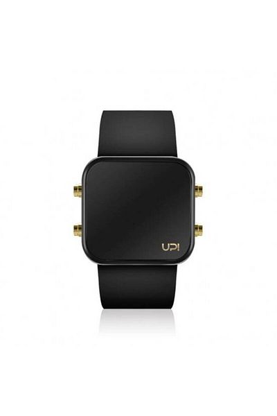 Up! Watch ساعة يد نسائية Upwatch Led Mini باللون الذهبي والأسود