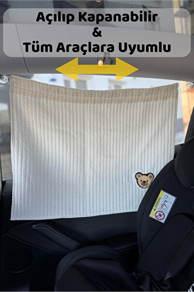 YHH Kids SunGuard Ayarlanabilir Vakumlu Araç Güneşlik Perdesi Tüm Araçlara Uyumlu - Bebek Emzirme Perdesi