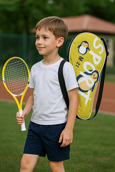 WELLCOLD Çantalı Kort Çocuk Tenis Raketi Set 21 İnç HKW621S