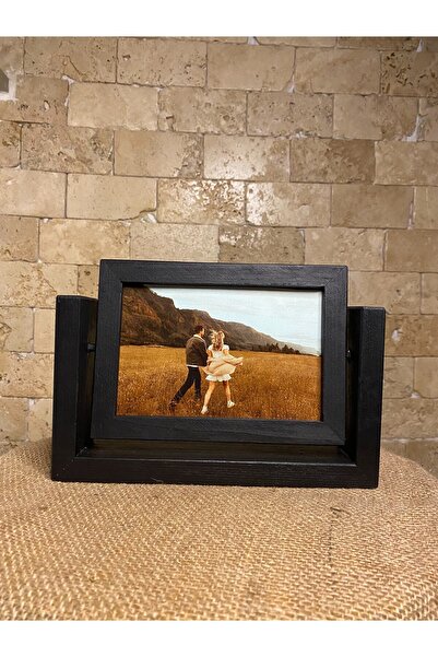cercevehome Handmade Wooden Rotating Photo Frame