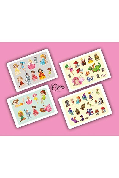 Ceres Studio Fairytale Etiket Sticker 46 Adet Etiket 4 Sayfa 9x13cm