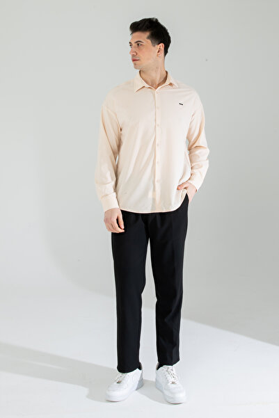 Artı1 Summer Half Oversize Men's Shirt -801- Beige