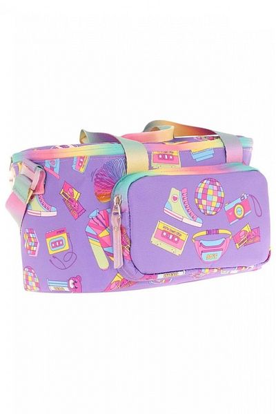 KAUKKO Kids Thermo Thermal Insulated Girl's Hobby Printed Purple Lunch Box L7238 (Two Compartments)