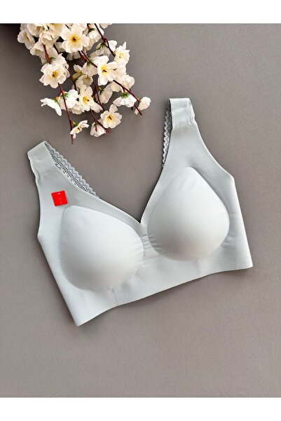 emsal özgür tekstil Lazer Kesim Dikişsiz Dolgusuz Telsiz Sırtı Dantel Detaylı Sütyen