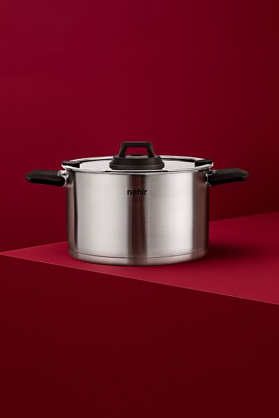 Nehir Elena Satin 6 Piece Deep Pot Set
