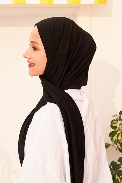 Modakaşmir Aminenesil Mk Combed Cotton Shawl Black Color