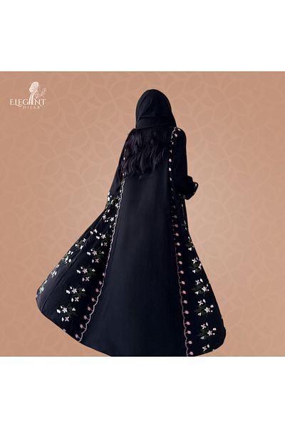 elegant hijab عباية زهرة الليل