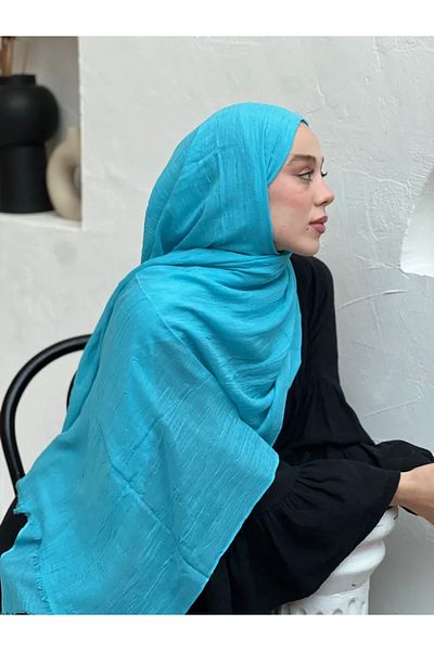 Modakaşmir Aminenesil Bamboo Shawl Blue