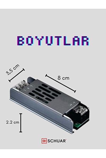 SCHUAR 5A 60 Watt Şerit Led 12v HERŞEYE uyumlu trafo
