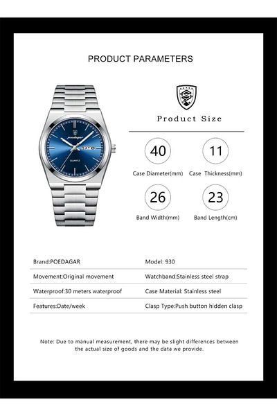 POEDAGAR 9930 Luxury Watch Men's Wristwatch