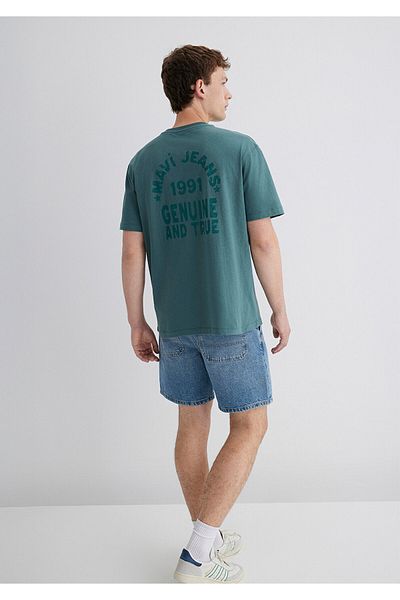 Mavi Τυπωμένο πράσινο μπλουζάκι Loose Fit / Loose Fit 0612952-71917