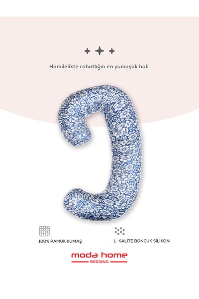 moda home bedding Pregnancy Pillow, Hugging Pillow Activity Pillow Cotton Fabric (Blue)
