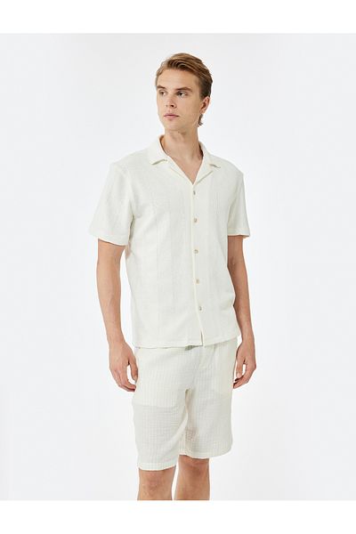Koton Cotton Pocket Detailed Waist Lace-Up Muslin Summer Shorts