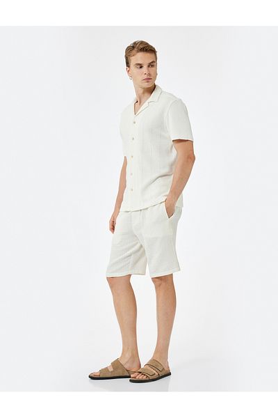 Koton Cotton Pocket Detailed Waist Lace-Up Muslin Summer Shorts