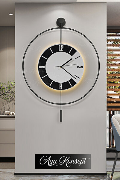 AGA KONSEPT LED'li SİYAH HİLAL Kristal Tiktok (ORTA BOY 40 X 60 Cm), Modern D...