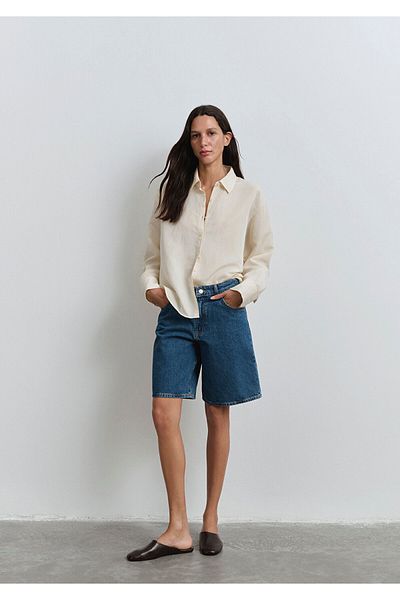 Mavi Pantaloni scurți Melina Real Blue Misty Dark Jean 1410144-89745