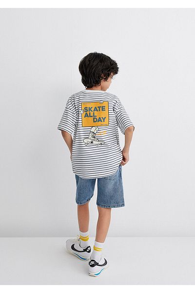 Mavi Skate All Day Printed Gray T-Shirt Oversize / Wide Cut 6610263-89187