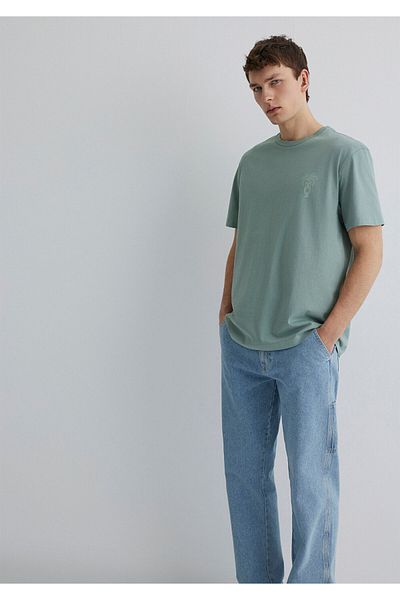 Mavi Τυπωμένο πράσινο μπλουζάκι Loose Fit / Loose Fit 0612683-70113