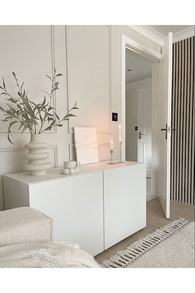 Lui Tasarım White Bohemian XL Large Size Ceramic Nordic Style White Simple Nordic Style Twist Vase Ceramic 25cm