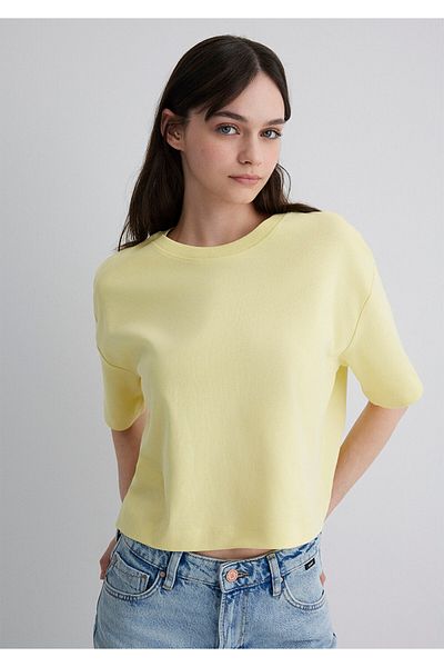Mavi Sporty Lux Yellow T-Shirt Loose Fit / Loose Relaxed Cut 1613035 -71303