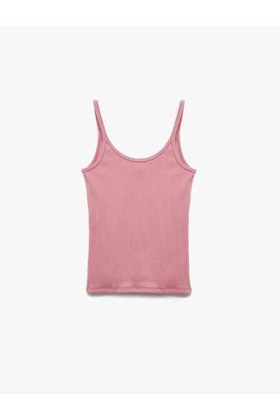 Koton Cotton U Neck Slim Fit Ribbed Undershirt