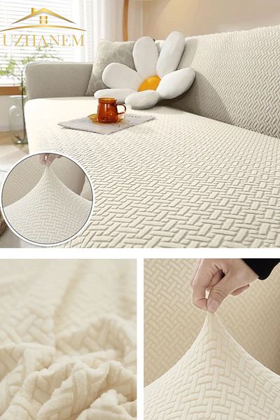 uzhanem Seat Cover Sofa Cover 1 Piece Lycra for 3 Seater Seats High Quality