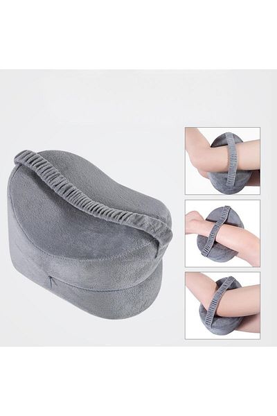 Generic Side Sleeping Knee Pillow Memory Foam Pillow Foot Pad Pregnant Women Stress Relief Yoga Leg Pad Gray