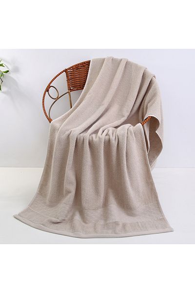 Generic Pure Cotton Bath Towel With Weave Pattern, Strong Absorbent And Breathable Bath Towe 70*140 Cm