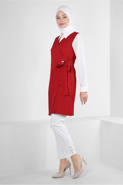 Alvina 43875 Model Wrap Vest - Belted