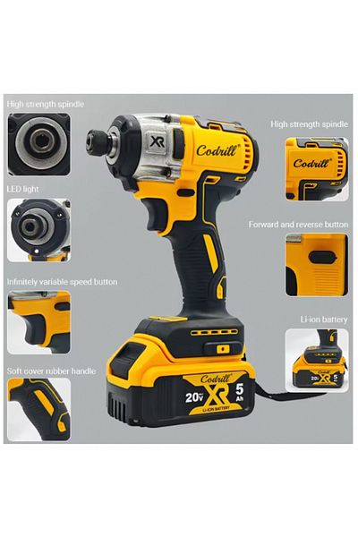 Choice No Battery Codrill Dcf887 Cordless Screwdriver Brushless 205n.m Electric Impact Driver Electric Impa