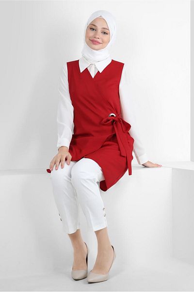 Alvina 43875 Model Wrap Vest - Belted